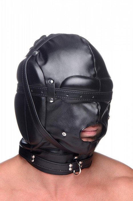 Masca Bondage Hood Mask Ball Gag