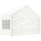 Gossi foisor cu acoperis, alb, 4,08x2,23x3,22 m, polietilena