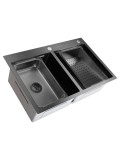 Chiuveta bucatarie handmade SanDonna HD7850DR Negru 780x500x230 mm Inox