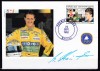 ✅1992 Rep.Centrafrica , &quot;Formula 1-Michael Schumacher &quot; FDC semnat Mi. 1463 ,MNH, Nestampilat