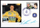 Cumpara ieftin ✅1992 Rep.Centrafrica , &quot;Formula 1-Michael Schumacher &quot; FDC semnat Mi. 1463 ,MNH, Nestampilat