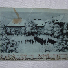 Carte postala circulata in 1899 - cazarma militara din IOSEFSTADT, Viena