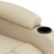 Fotoliu rabatabil electric, crem, material textil - 7