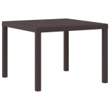 vidaXL Masă de grădină pentru dining Maro 100 x 100 x 73 cm poliratan 871681