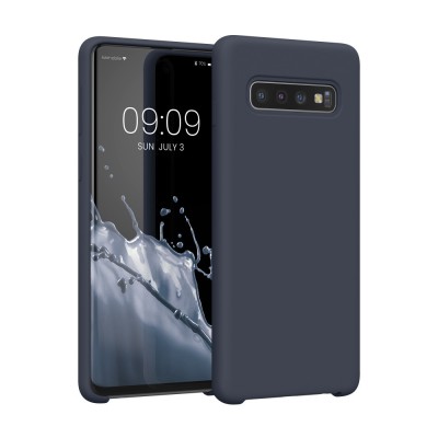 Husa Kwmobile pentru Samsung Galaxy S10, Silicon, Albastru, 47732.186 foto
