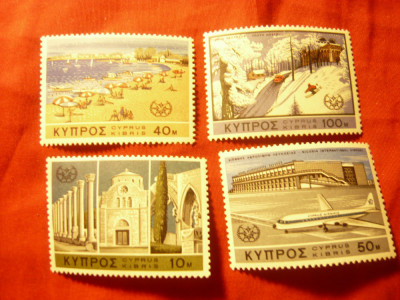 Serie Cipru 1967 - Turism , 4 valori foto