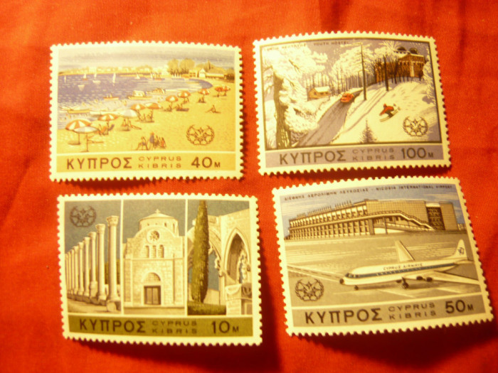 Serie Cipru 1967 - Turism , 4 valori