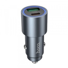 Incarcator Auto HOCO Z60, 48W, 3A, 1 x USB-A - 1 x USB-C, Negru