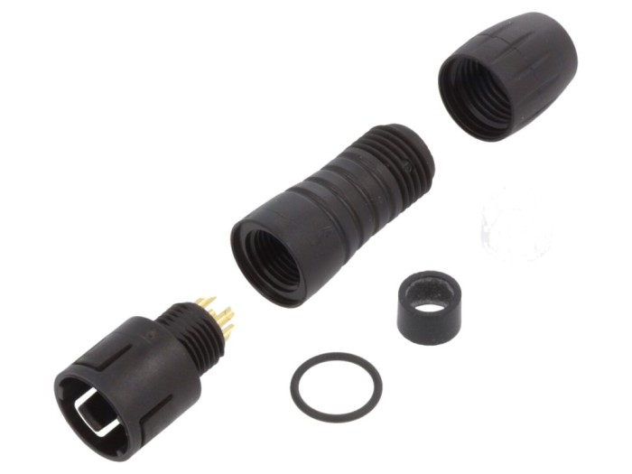 Mufă Circulară 4-PIN Aurită 2.5A