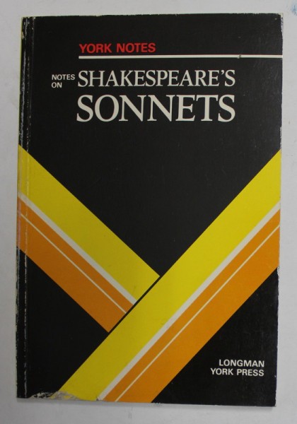 NOTES ON SHAKESPARE &#039;S SONNETS by GEOFFREY M. RIDDEN , 1982