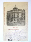 Rară! București:Hotel Bristol,carte poștala circulata la New York 1899