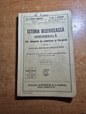 istoria bisericeasca universala-din anul 1930-catehism si liturgica-2000 exemp. foto