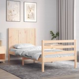 Cumpara ieftin Cadru de pat cu tăblie, 90x200 cm, lemn masiv