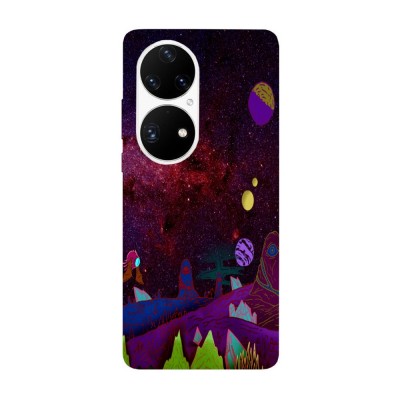 Husa compatibila cu Huawei Nova 8i model Neon strange universe, Silicon, TPU, Viceversa foto