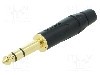 Conector jack, Jack 6,3mm, 3 contacte, tata, AMPHENOL, ACPS-KB-AU, T254020