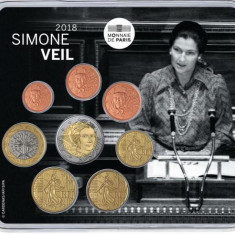 FRANTA 2018 Set monetarie cu 2 euro comemorativ“Simone Veil”TIRAJ 500/BU–BLISTER