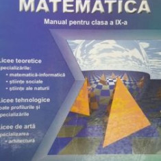 Matematica manual pentru clasa a IX-a-Dan Branzei, Adrian Popescu
