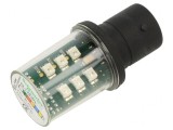 Lampă LED verde 24V BA15D
