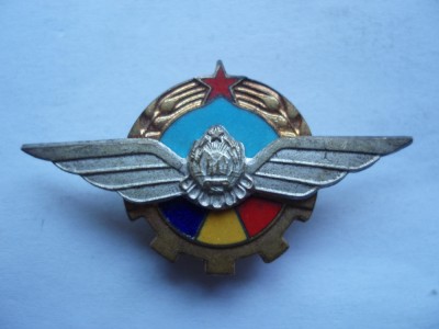 ROMANIA -INSIGNA AVIATIE MILITARA - MAISTRI MILITARI AVIATIE, RPR, RARA, IM1.110 foto