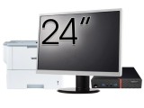 Pachet Calculator LENOVO Thinkcentre M600 Tiny, Intel Pentium J3710 1.60-2.64GHz, 4GB DDR3, 120GB SSD + Monitor 24&amp;quot; &amp; Imprimanta Brother HL-L6300