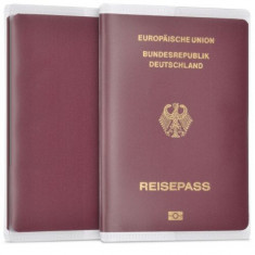 Set 5 Huse de protectie pentru pasaport, Kwmobile, Transparent, Plastic, 41963.03