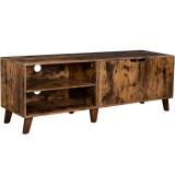 VASAGLE Comoda pentru TV, cu 2 usi si 2 rafturi deschise, 40x140x50cm, maro rustic Household NewTrend