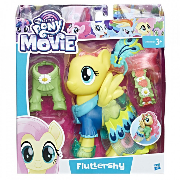 MLP PONEI FLUTTERSHY CU ARIPIOARE SI HAINUTE