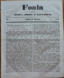 Foaia pentru minte , inima si literatura , nr. 6 , 1862 , Brasov , I. Muresanu