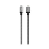 Cablu Date si Incarcare USB Type-C la Lightning Goui Metallic, 1 m, Gri G-METALLICC94S