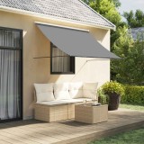 Cumpara ieftin Copertină retractabilă, antracit, 250x150 cm, țesătură și oțel