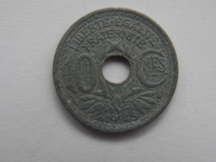 10 CENTIMES 1945 FRANTA