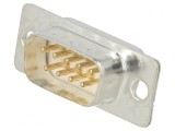 Conector D-Sub 9P Mufă Tată Aurit pentru Lipire pe Cablu