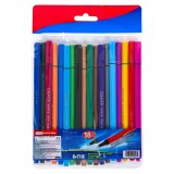 Set Carioci Triunghiulare, Graff, 18 Bucăți, V&acirc;rf Subțire, Multicolor, Oem