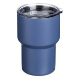 Pahar Termos Metalic Albastru Mat cu Capac Transparent, CMCLASS