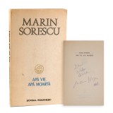 Marin Sorescu, Apă vie, apă moartă, 1987, cu dedicație