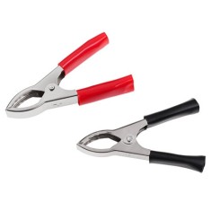 Clesti tip crocodil 30A rosu/negru pentru cabluri si baterii, set 1 pereche