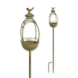 Hranitor pasari din fier forjat antik green XW-15