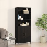 bufet vidaXL Stejar Negru 69.5x34x180 cm Lemn Prelucrat