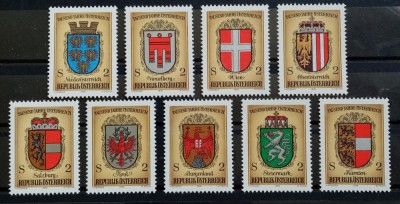 BC158, Austria 1976, serie insemne heraldice foto