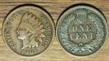 SUA USA SUPEROFERTA - set superb de colectie: 2 x 1 indian head cent - secolul 19 + secolul 20 - 1900 + 1907 - frumoase !