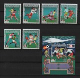 LIBIA, FOTBAL MEXIC 86 - COLIȚĂ + SERIE COMPLETĂ MNH