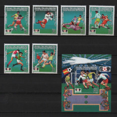 LIBIA, FOTBAL MEXIC 86 - COLIȚĂ + SERIE COMPLETĂ MNH