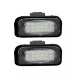 Set 2 Lampi Numar Inmatriculare LED pentru Mercedes C Class W203 4D, E Class W211, CLS Class W219 Canbus, fara eroare de bec ars AutoREY&reg;