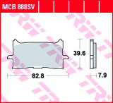 Set placute frana fata TRW MCB888SV - Honda CB 125-300 R (18-21) - CBR 650 RA (19-20) - X-ADV 750 (17-20) - CRF 1000 Africa Twin (16-20)