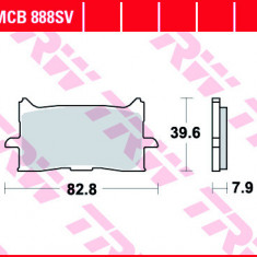 Set placute frana fata TRW MCB888SV - Honda CB 125-300 R (18-21) - CBR 650 RA (19-20) - X-ADV 750 (17-20) - CRF 1000 Africa Twin (16-20)