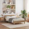 VidaXL Cadru de pat stejar artizanal 120 x 200 cm Lemn compozit