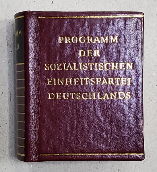 PROGRAMM DER SOZIALISTISCHEN EINHEITSPARTEI DEUTSCHLANDS , 1978, CARTE LILIPUT * , TEXT IN LIMBA GERMANA