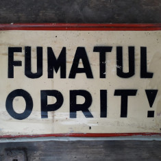 HST Tablă vopsită Fumatul oprit România comunistă decor industrială