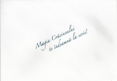 Rom&amp;acirc;nia, Magia Crăciunului, carte poștală și plic, necirc. foto