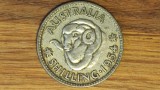 Cumpara ieftin Australia - argint - moneda colectie 1 shilling 1954 - mai rar - stare f buna, Australia si Oceania